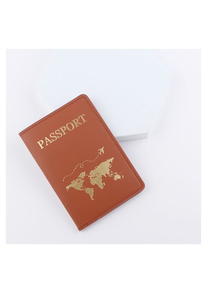 No.5 Tarzı Dünya Haritası Pasaport Kapağı Bagaj Etiketi Çift Düğün Pasaport Kılıfı Seti Pasaport Kapağı Mektup Seyahat Tutucu (Yurt Dışından)