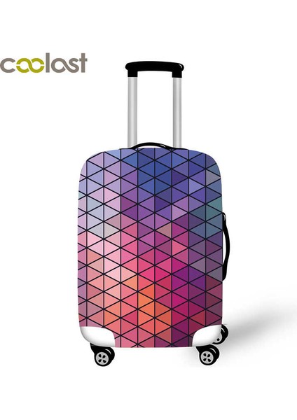 Pxt JHT07 Stili Xl Beden Geometrik Seyahat Çantası Kılıfı Yama Valiz Koruyucu Üçgen Şekilli Bagaj Kılıfı Koruyucu Taşınabilir Seyahat Aksesuarları (Yurt Dışından) modelleri
