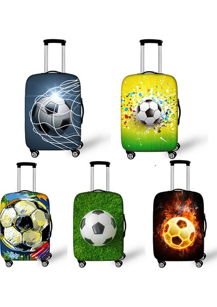 Xt ZQ04 Stili Xl Beden Erkek Çocuklar Için Futbol Baskılı Bavul Koruyucu Kapak Ateşlı Seyahat Aksesuarları Elastik Bagaj Kılıfı (Yurt Dışından) indirimleri