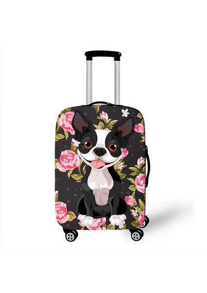 PXTDOG21 Stili L Beden Sevimli Köpek Yorkshire Terrier Fransız Bulldog Valiz Kılıfı Kadın Baga Kapakları Anti-Toz Seyahat Tekerlekli Kasa Kılıfı (Yurt Dışından)