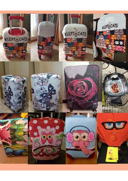 PXTAFROPA15CW Stili L Beden Afro Desen Baskılı Seyahat Valizi Kılıfı - Elastik Seyahat Trolley Koruyucu Kılıf (Yurt Dışından) indirimleri