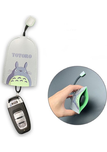 No.13 Tarzı Çizgi Film Totoro Unisex Çekme Tipi Anahtar Çantası Pu Deri Anahtar Cüzdanı Ev Sahipleri Araba Anahtar Tutucu Kılıf Yeni Deri Anahtarlık Torbası (Yurt Dışından)