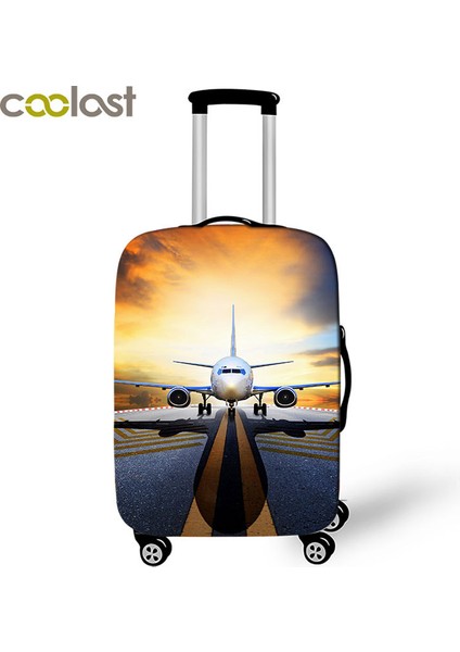 Axt FEIJI30 Stili L Beden Seyahat Için Moda Araba Uçak Baskılı Bavul Kılıfı Anti-Toz Valiz Koruyucu Kapak Bagaj Trolley Kılıf Kapağı (Yurt Dışından)
