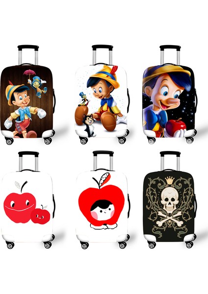 C Stili S Beden Elastik Bagaj Koruyucu Kılıf Valiz Koruma Kılıfı Seyahat Aksesuarları Pino Örüntüsü (Yurt Dışından) fırsatları