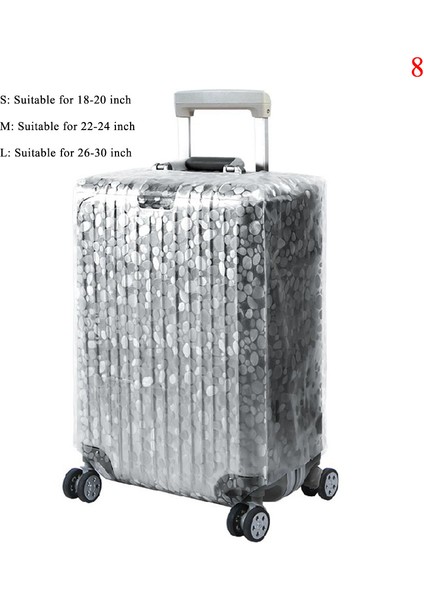 No.8 Stili S Beden Renkli Seyahat Valizi Korumalı Bavul Kılıfı Tekerlekli Bavul Aksesuarları Seyahat Valizi Toz Kapağı F 26 Inç Çanta (Yurt Dışından)