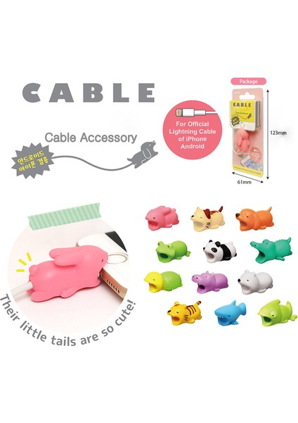 No.25 Tarzı Dıhfxx Yavru Hayvan Veri Kablosu Koruyucu Seyahat Aksesuarları USB Şarj Hattı Koruyucu Moda Bagaj Etiketi (Yurt Dışından) indirimleri