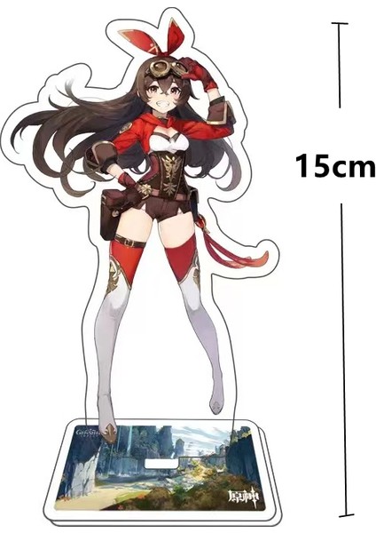 Jilet Tarzı Sıcak Oyun Ge Etkisi Zhongli Karakter Akrilik Figür Stand Model Plaka Masa Süsü Barbara Sevimli Ayakta Işaret Harika Hediyeler (Yurt Dışından) modelleri