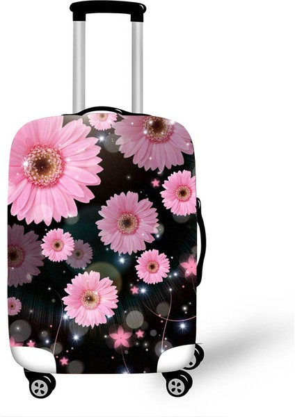O Bagaj Kapağı Stili S Beden Moda Çiçekli Valiz Koruma Kılıfı 20 Inç Seyahat Aksesuarları Esnek Kumaş Valiz Kılıfı (Yurt Dışından)