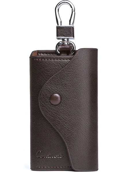 Kahve Tarzı Erkek Hakiki Deri Anahtar Cüzdanı Moda Evin Koruyucusu Anahtar Tutucuları Erkek Anahtarlık Günlük Anahtar Kılıfı Anahtar Halkaları Için Erkekler (Yurt Dışından)