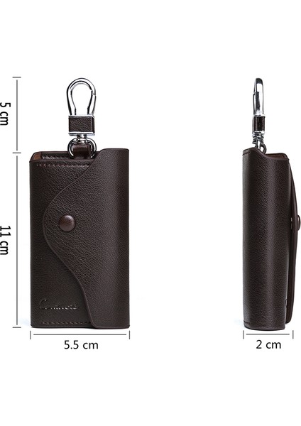 Kahve Tarzı Erkek Hakiki Deri Anahtar Cüzdanı Moda Evin Koruyucusu Anahtar Tutucuları Erkek Anahtarlık Günlük Anahtar Kılıfı Anahtar Halkaları Için Erkekler (Yurt Dışından)