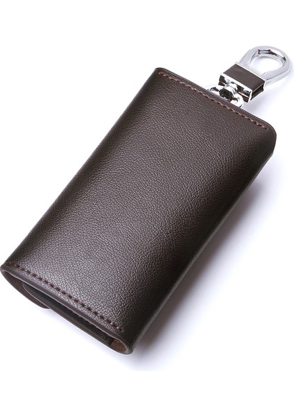 Kahve Tarzı Erkek Hakiki Deri Anahtar Cüzdanı Moda Evin Koruyucusu Anahtar Tutucuları Erkek Anahtarlık Günlük Anahtar Kılıfı Anahtar Halkaları Için Erkekler (Yurt Dışından)