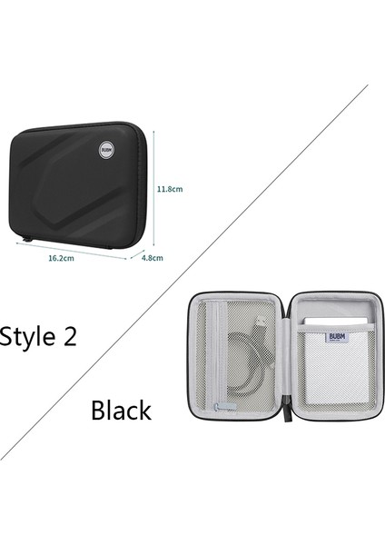 Stil 2 Siyah Stil Bubm Çanta Sabit Disk Paketi USB U Kalkanı U Disk Kulaklıklar Sd Kartlar Flash Sürücü Çubukları Taşıma Çantası Seyahat Düzenleyici (Yurt Dışından)