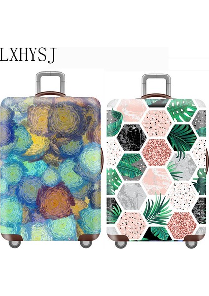 E Bagaj Kapağı Stili Xl Beden Esnek Valiz Koruyucu Kılıf Inç Seyahat Valizi Koruyucu Kılıf Kapakları Tekerlekli Toz Kapağı Seyahat Aksesuarları (Yurt Dışından) fırsatları