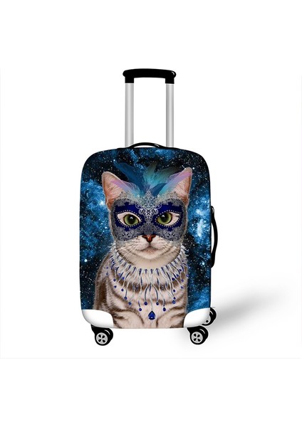 XTMJM08 Stili S Beden Ev Kedisi Bavul Koruyucu Örtüsü Su Geçirmez Valiz Kılıfı Kadınlar 3D Baskı Seyahat Aksesuarları Toz Yağmurluk Bavul Koruyucu Örtü -Amac: (Yurt Dışından)