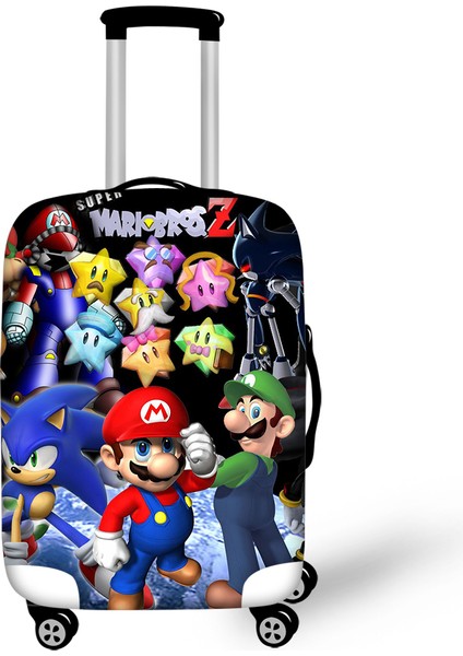 CDWX4552LMS Stili S Beden Haoyun Seyahat Valizi Kılıfı Süper Mario Baskılı Sıcak Oyun Desenli Valiz Kapağı Karikatür Elastik Toz Geçirmez ve Su Geçirmez Koruyucu (Yurt Dışından) fiyatları