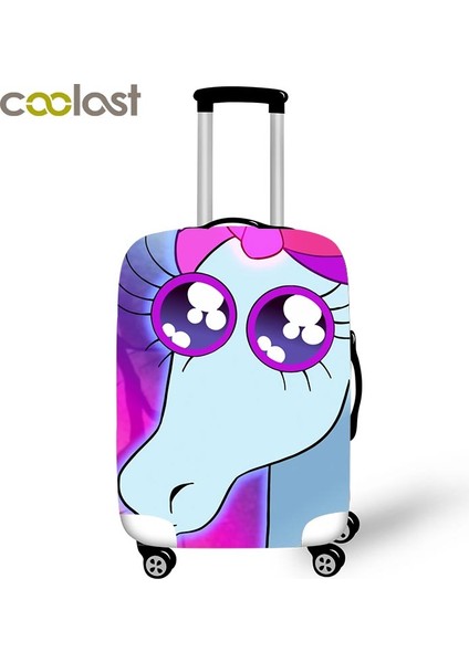 Apxt DJS23 Stili L Beden Karikatür Unicorn Seyahat Valizi Koruyucu Kapaklar Kadınlar Sevimli Bagaj Kızlar Gökgürültülü Bulutlar Bavul Seyahat Aksesuarları (Yurt Dışından)