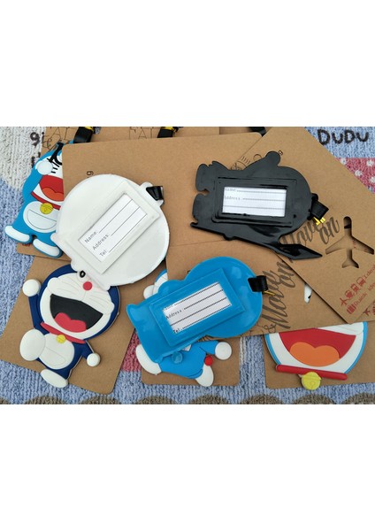 Gri Stil Ivyye Doraemon Serisi Anime Seyahat Aksesuarları Bagaj Etiketi Valiz Kimlik Adres Taşınabilir Etiketler Tutucu Bagaj Etiketleri Yeni (Yurt Dışından)
