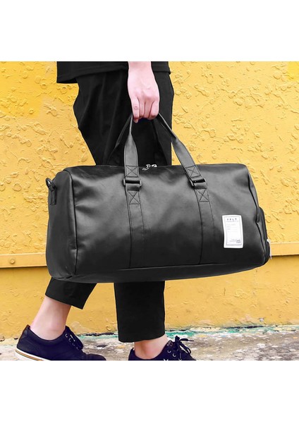 Küçük Kahverengi Stil Erkek Seyahat Çantaları Ayakkabı Çantaları Su Geçirmez Seyahat Spor Çantası Erkek Kadın Spor Salonu Çantaları Yüksek Kaliteli Pu Deri Dış Mekan Gece Çantası (Yurt Dışından) fırsatları