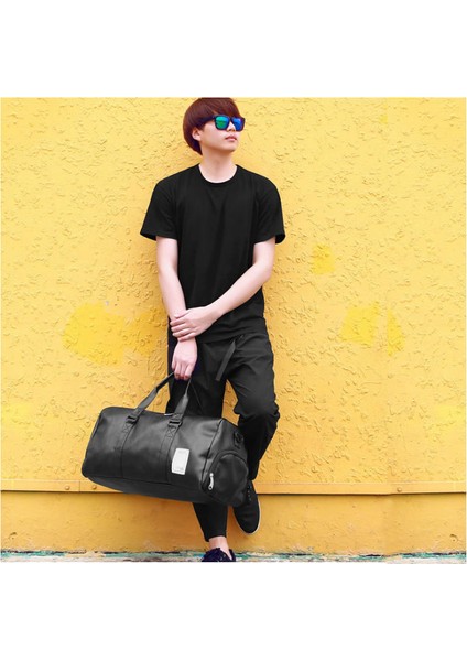 Küçük Kahverengi Stil Erkek Seyahat Çantaları Ayakkabı Çantaları Su Geçirmez Seyahat Spor Çantası Erkek Kadın Spor Salonu Çantaları Yüksek Kaliteli Pu Deri Dış Mekan Gece Çantası (Yurt Dışından) indirimleri