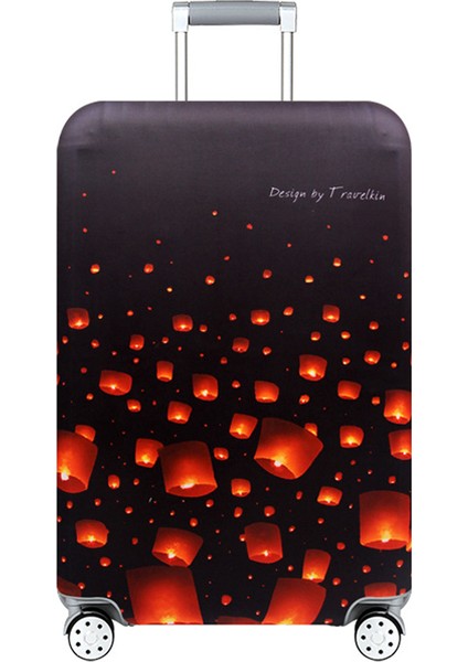 Fener Tarzı L Beden Geometrik Mor Valiz Kılıfı Seyahat Çantası Koruyucu Kılıfı Kalın Elastik Bagaj Kapağı 999 (Yurt Dışından)