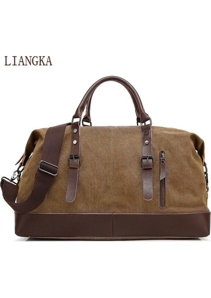 Lacivert Tarzı Vintage Kanvas Seyahat Çantası Deli At Derisi Erkekler Duffle Bag Tek Omuzlu Bagaj Büyük Hafta Sonu Çantası Gece Çantaları (Yurt Dışından) fiyatları