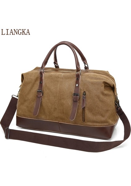 Lacivert Tarzı Vintage Kanvas Seyahat Çantası Deli At Derisi Erkekler Duffle Bag Tek Omuzlu Bagaj Büyük Hafta Sonu Çantası Gece Çantaları (Yurt Dışından) modelleri