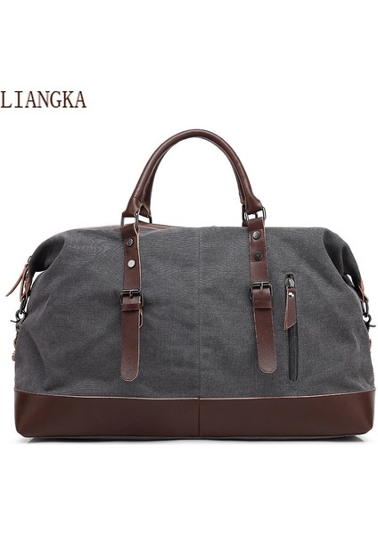 Lacivert Tarzı Vintage Kanvas Seyahat Çantası Deli At Derisi Erkekler Duffle Bag Tek Omuzlu Bagaj Büyük Hafta Sonu Çantası Gece Çantaları (Yurt Dışından) indirimleri