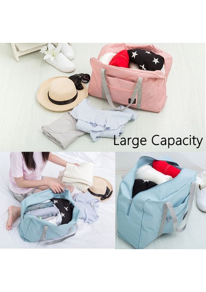 Kara Limon Stili S.ıkrr Naylon Su Geçirmez Seyahat Çantası Unisex Katlanabilir Duffle Çanta Organizatörler Büyük Kapasiteli Paketleme Küpleri Taşınabilir Büyük Bagaj Çantaları (Yurt Dışından) indirimleri