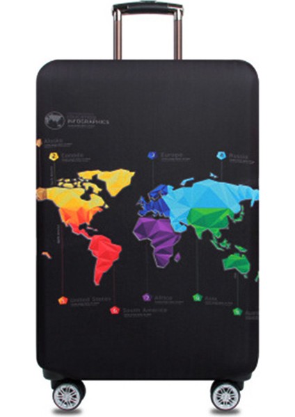9 Bagaj Kapağı Stili S Beden Dünya Haritası Seyahat Bavulu Koruyucu Kılıf Yeni Stil Valiz Kılıfı Seyahat Aksesuarları Elastik Bagaj Toz Kapağı 18'-32' Uygulanan (Yurt Dışından) modelleri