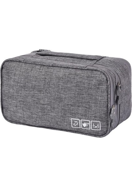 Gri Stil Bayan Sütyen Iç Çamaşırı Seyahat Çantası Valiz Düzenleyici Bayan Kozmetik Çantası Bagaj Düzenleyici Iç Çamaşırı Makyaj Organizatör Çantalar Pu (Yurt Dışından)