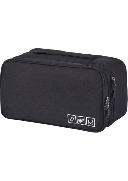 Gri Stil Bayan Sütyen Iç Çamaşırı Seyahat Çantası Valiz Düzenleyici Bayan Kozmetik Çantası Bagaj Düzenleyici Iç Çamaşırı Makyaj Organizatör Çantalar Pu (Yurt Dışından) modelleri