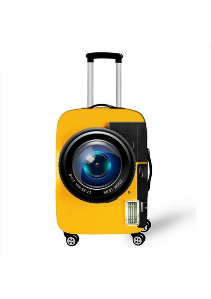 5 Bagaj Kapağı Stili M Beden Kamera Desenli Kalınlaştırılmış Valiz Koruyucu Kılıf Moda Esneklik Toz Kapağı 24 Inç Valiz Kılıfı Seyahat Aksesuarları (Yurt Dışından) fırsatları