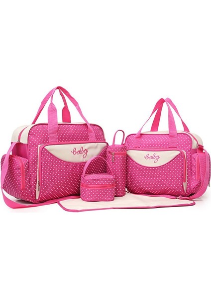 Hp S Stili Çok Fonksiyonlu Tek Omuzlu Bebek Bezi Çantası Tote Büyük Kapasiteli Puantiyeli Anne Bebek Seyahat El Çantası Şişe Tutucu (Yurt Dışından) fiyatları