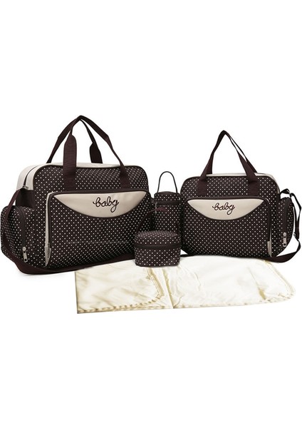 Hp S Stili Çok Fonksiyonlu Tek Omuzlu Bebek Bezi Çantası Tote Büyük Kapasiteli Puantiyeli Anne Bebek Seyahat El Çantası Şişe Tutucu (Yurt Dışından) fırsatları