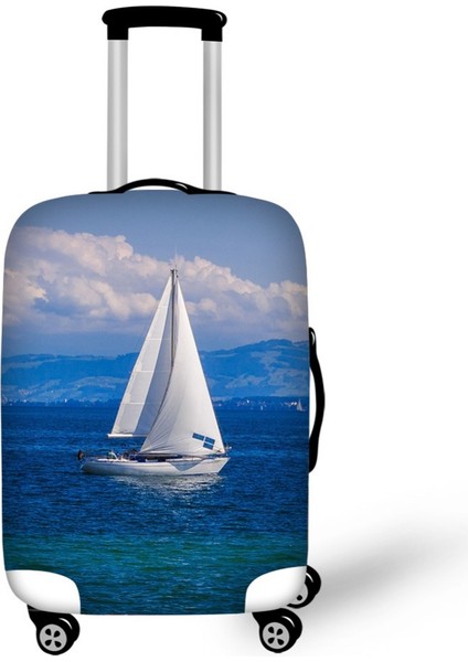 NO.2640 Tarzı S Beden Kruvaz Baskı Seyahat Valizi Koruyucu Kılıf Güvenli Seyahat Aksesuarları Elastik Bagaj Toz Kılıfı 18''-30'' Valizlere Uygundur (Yurt Dışından) modelleri