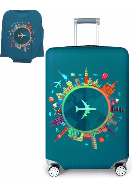 D Stili S Beden Trıpnuo Renkli Tüyler Kalın Valiz Koruyucu Kılıf 24 Inç Baga Mıknatıslı Sırt Çantaları Suya Dayanıklı Elastik Bavullar Kapakları (Yurt Dışından)