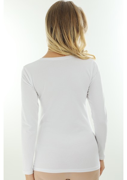 Uzun Kollu U Yaka Slim Fit Kadın Body 2041