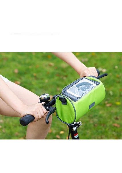 Siyah Stil Ruputın Bisiklet Çantaları Panniers Dokunmatik Ekran Bisiklet Telefon Çantası Ön Bisiklet Tüpü Direksiyon Tüpü Silindir Çantalar Seyahat Aksesuarları (Yurt Dışından) modelleri