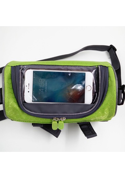 Siyah Stil Ruputın Bisiklet Çantaları Panniers Dokunmatik Ekran Bisiklet Telefon Çantası Ön Bisiklet Tüpü Direksiyon Tüpü Silindir Çantalar Seyahat Aksesuarları (Yurt Dışından) fırsatları