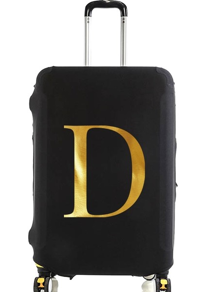 8 Harfli D Stili L Beden Bavul Kılıfı Valiz Koruyucu Kapak Mektup Ad Desen Seyahat Aksesuarları Elastik Bagaj Toz Kapağı Bavul Uygula (Yurt Dışından)