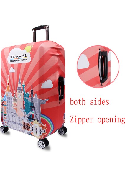 G Tarzı L Beden Hayvan Desenli Kalın Valiz Kılıfları Seyahat Tekerlekli Bagaaj Koruyucu Kılıf Seyahat Aksesuarı Için Valiz Kılıfı Case (Yurt Dışından) fırsatları