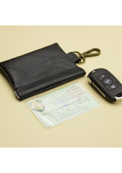 Koyu Gri Tarzı Taşınabilir Anahtar Cüzdanı Kadın Erkek Bozuk Para Hizmetçi Anahtarlık Cüzdan Düzenleyici Torba Kart Tutucu Basit Anahtar Kılıfı (Yurt Dışından) fırsatları