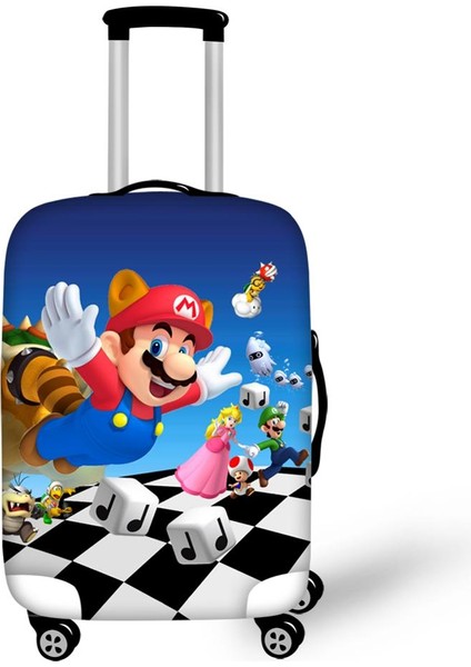 CDWX4551LMS Stili M Beden Haoyun Seyahat Valizi Kılıfı Süper Mario Baskılı Sıcak Oyun Desenli Valiz Kapağı Karikatür Elastik Toz Geçirmez ve Su Geçirmez Koruyucu (Yurt Dışından) modelleri