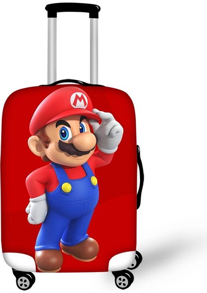 CDWX4551LMS Stili M Beden Haoyun Seyahat Valizi Kılıfı Süper Mario Baskılı Sıcak Oyun Desenli Valiz Kapağı Karikatür Elastik Toz Geçirmez ve Su Geçirmez Koruyucu (Yurt Dışından) fırsatları