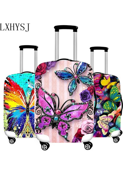 C Bagaj Kapağı Stili L Beden Kelebek Desen Elastik Valiz Kılıfı Valiz Koruyucu Kapaklar Seyahat Aksesuarları HW582 (Yurt Dışından) indirimleri