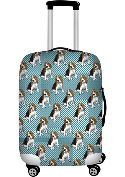 Z3466 Stili M Beden Twoheartsgirl Sevimli Beagle Köpek Baskılı Valiz Koruyucu Toz Kapakları Güzel Seyahat Valiz Kılıfı Bagaj Koruyucu (Yurt Dışından)