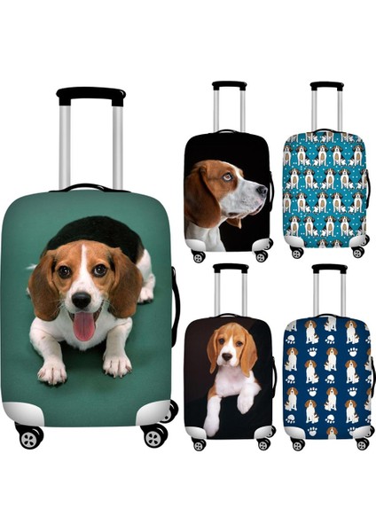 Z3466 Stili M Beden Twoheartsgirl Sevimli Beagle Köpek Baskılı Valiz Koruyucu Toz Kapakları Güzel Seyahat Valiz Kılıfı Bagaj Koruyucu (Yurt Dışından) indirimleri
