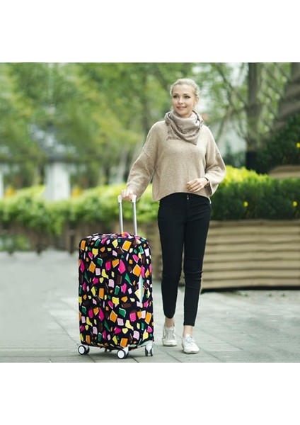 No.1 Tarzı S Beden 1 Adet Valiz Kılıfı Streç Kutu Seti Bavul Seyahat Kılıfı Koruyucu Bavul Kılıfı Baskılı Çizgili Toz Örtüsü Seyahat Aksesuarları (Yurt Dışından) modelleri