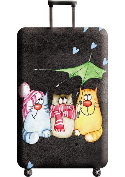 B-Bagaj Kapağı Stili L Beden Hmunıı Kalın Sevimli Desenli Valiz Kılıfı 20 Inç Bavul Kapağı Seyahat Aksesuarları (Yurt Dışından)