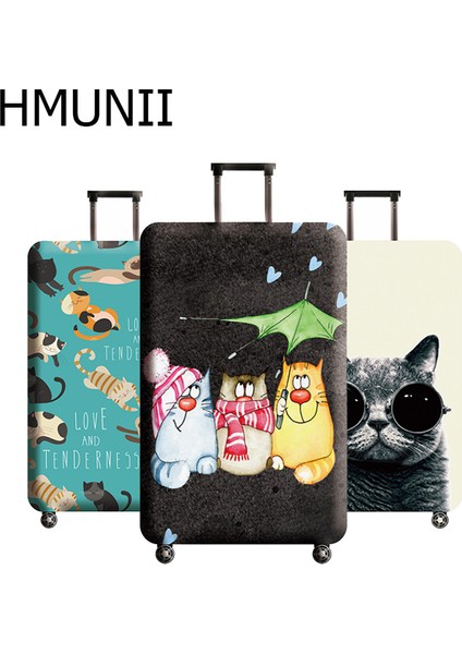 B-Bagaj Kapağı Stili L Beden Hmunıı Kalın Sevimli Desenli Valiz Kılıfı 20 Inç Bavul Kapağı Seyahat Aksesuarları (Yurt Dışından) modelleri